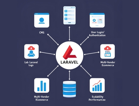 Laravel powering CMS, authentication, and scalable eCommerce systems for business growth