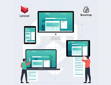 Responsive website development using Laravel and Bootstrap for all devices