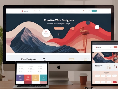 “Custom website design with Laravel Blade templating to match brand identity