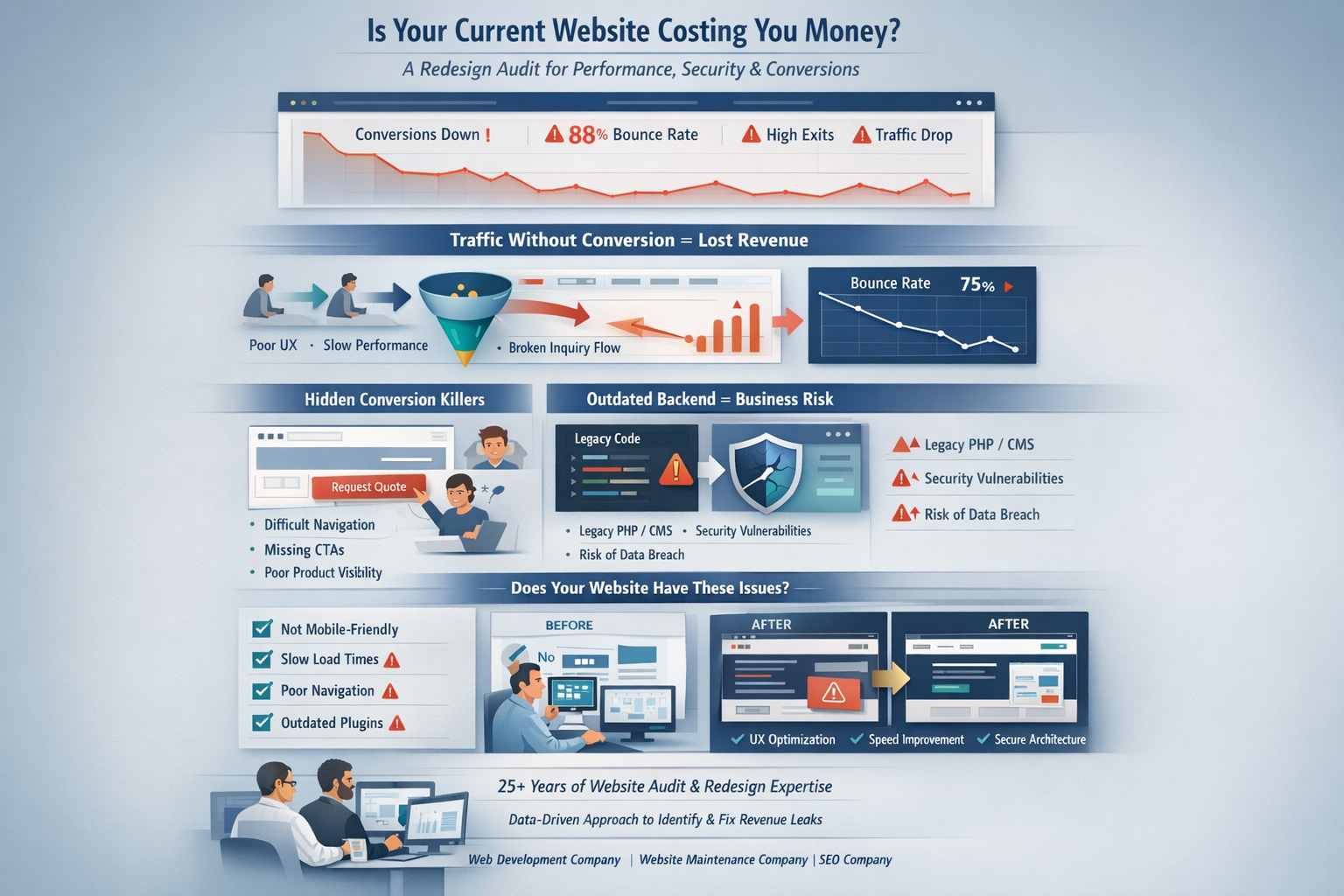 Is Your Current Website Costing You Money? The Redesign Audit
Is Your Current Website Costing You Money? The Redesign Audit