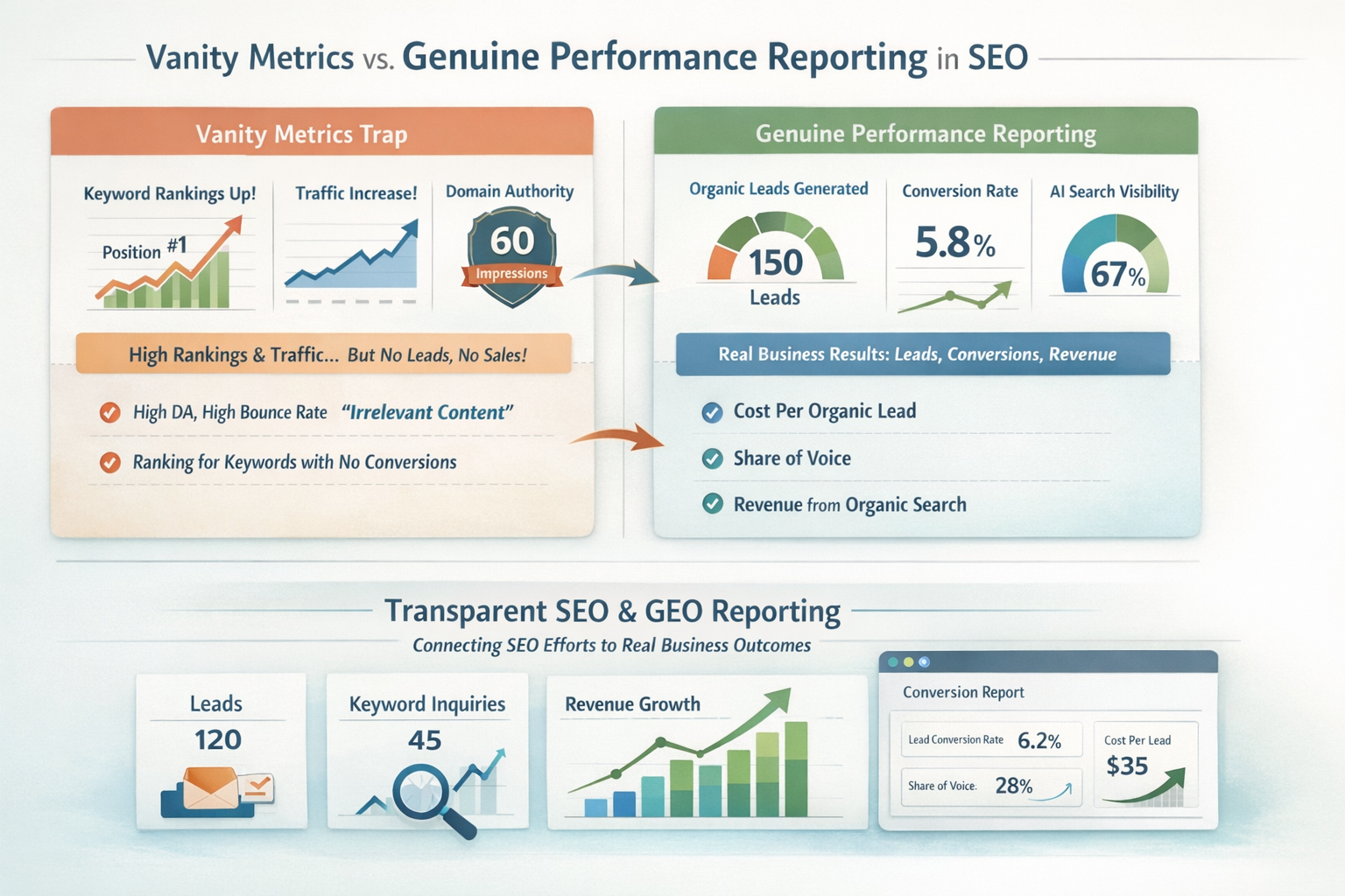 Their reporting shows vanity metrics but cannot show you business results
Their reporting shows vanity metrics but cannot show you business results