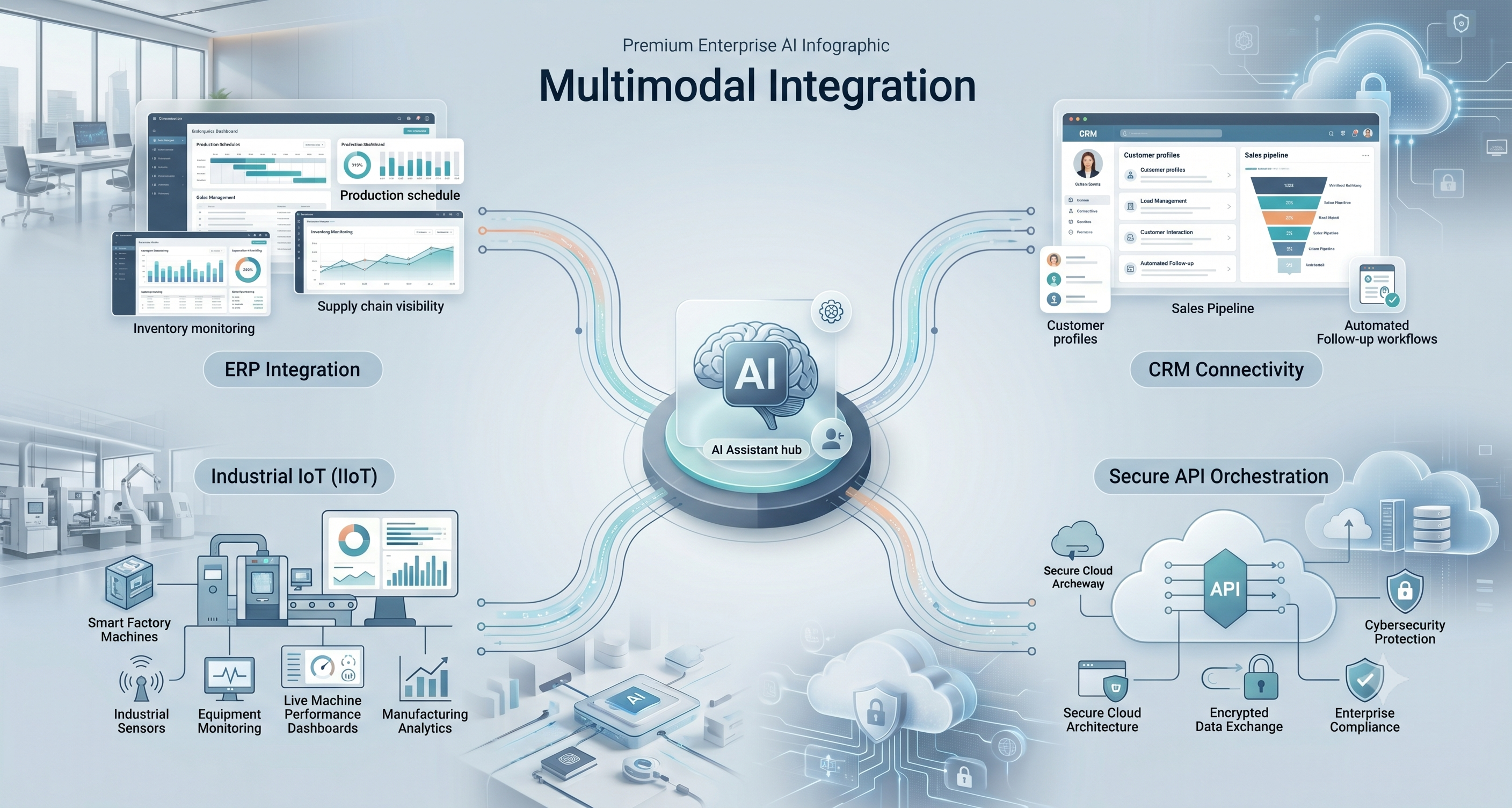 Multimodal Integration: Connecting to CRM, ERP, and Industrial IoT